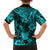 Hawaii Pineapple Kid Hawaiian Shirt Polynesian Pattern Turquoise Version - Wonder Print Shop