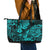 Hawaii Pineapple Leather Tote Bag Polynesian Pattern Turquoise Version - Wonder Print Shop