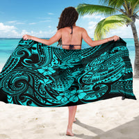 Hawaii Pineapple Sarong Polynesian Pattern Turquoise Version - Wonder Print Shop