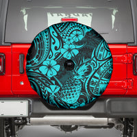 Hawaii Pineapple Spare Tire Cover Polynesian Pattern Turquoise Version - Wonder Print Shop