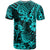 Hawaii Pineapple T Shirt Polynesian Pattern Turquoise Version - Wonder Print Shop