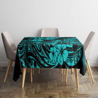 Hawaii Pineapple Tablecloth Polynesian Pattern Turquoise Version - Wonder Print Shop