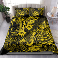 Hawaii Pineapple Bedding Set Polynesian Pattern Yellow Version - Wonder Print Shop