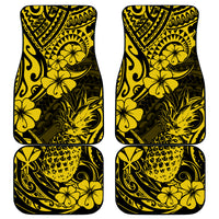 Hawaii Pineapple Car Mats Polynesian Pattern Yellow Version - Wonder Print Shop