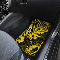Hawaii Pineapple Car Mats Polynesian Pattern Yellow Version - Wonder Print Shop