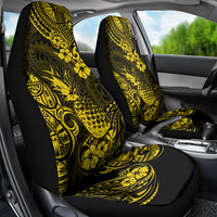 Hawaii Pineapple Car Seat Cover Polynesian Pattern Yellow Version - Wonder Print Shop
