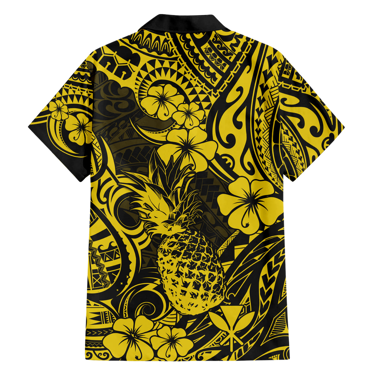 Hawaii Pineapple Hawaiian Shirt Polynesian Pattern Yellow Version - Wonder Print Shop