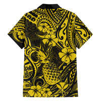 Hawaii Pineapple Hawaiian Shirt Polynesian Pattern Yellow Version - Wonder Print Shop