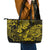 Hawaii Pineapple Leather Tote Bag Polynesian Pattern Yellow Version - Wonder Print Shop