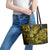 Hawaii Pineapple Leather Tote Bag Polynesian Pattern Yellow Version - Wonder Print Shop