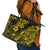 Hawaii Pineapple Leather Tote Bag Polynesian Pattern Yellow Version - Wonder Print Shop