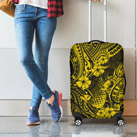 Hawaii Pineapple Luggage Cover Polynesian Pattern Yellow Version - Wonder Print Shop