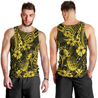 Hawaii Pineapple Men Tank Top Polynesian Pattern Yellow Version - Wonder Print Shop