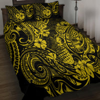Hawaii Pineapple Quilt Bed Set Polynesian Pattern Yellow Version - Wonder Print Shop