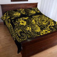 Hawaii Pineapple Quilt Bed Set Polynesian Pattern Yellow Version - Wonder Print Shop