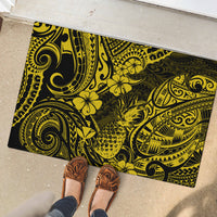 Hawaii Pineapple Rubber Doormat Polynesian Pattern Yellow Version - Wonder Print Shop