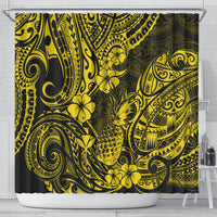 hawaii-pineapple-shower-curtain-polynesian-pattern-yellow-version