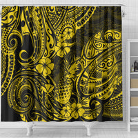 hawaii-pineapple-shower-curtain-polynesian-pattern-yellow-version