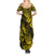 Hawaii Pineapple Summer Maxi Dress Polynesian Pattern Yellow Version - Wonder Print Shop