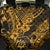 Hawaii Shaka Sign Back Car Seat Cover With Polynesian Hibiscus Gold Unique - Wonder Print Shop