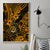 Hawaii Shaka Sign Canvas Wall Art With Polynesian Hibiscus Gold Unique - Wonder Print Shop