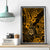Hawaii Shaka Sign Canvas Wall Art With Polynesian Hibiscus Gold Unique - Wonder Print Shop