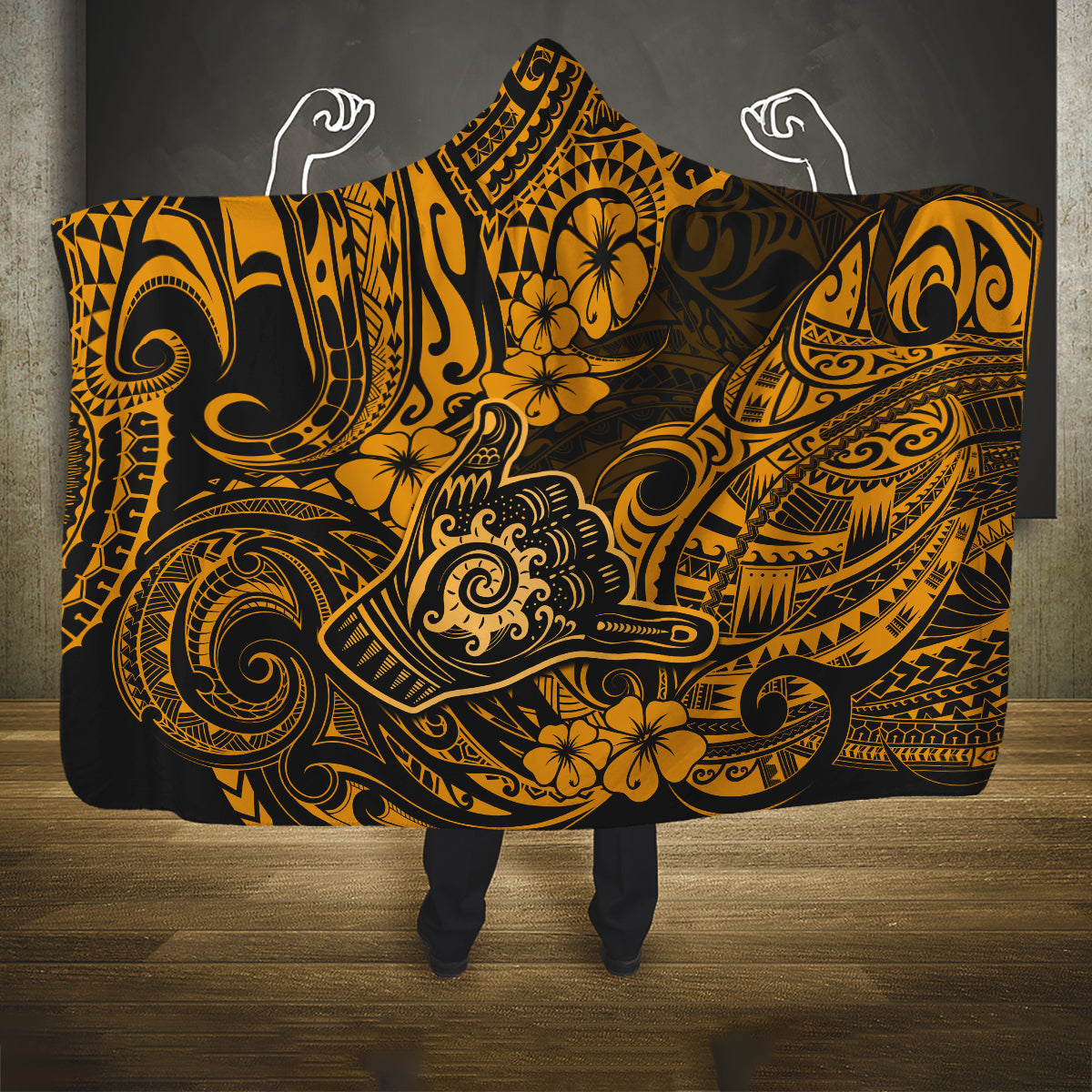hawaii-shaka-sign-hooded-blanket-with-polynesian-hibiscus-gold-unique