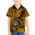 Hawaii Shaka Sign Kid Hawaiian Shirt With Polynesian Hibiscus Gold Unique - Wonder Print Shop