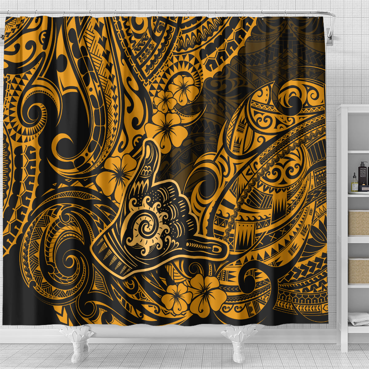 hawaii-shaka-sign-shower-curtain-with-polynesian-hibiscus-gold-unique