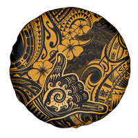 Hawaii Shaka Sign Spare Tire Cover With Polynesian Hibiscus Gold Unique - Wonder Print Shop
