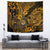Hawaii Shaka Sign Tapestry With Polynesian Hibiscus Gold Unique - Wonder Print Shop