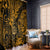 Hawaii Shaka Sign Window Curtain With Polynesian Hibiscus Gold Unique - Wonder Print Shop