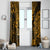 Hawaii Shaka Sign Window Curtain With Polynesian Hibiscus Gold Unique - Wonder Print Shop