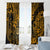 Hawaii Shaka Sign Window Curtain With Polynesian Hibiscus Gold Unique - Wonder Print Shop