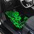 Hawaii Shaka Sign Car Mats With Polynesian Hibiscus Green Unique - Wonder Print Shop