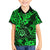 Hawaii Shaka Sign Kid Hawaiian Shirt With Polynesian Hibiscus Green Unique - Wonder Print Shop