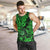 Hawaii Shaka Sign Men Tank Top With Polynesian Hibiscus Green Unique - Wonder Print Shop