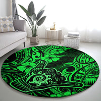 hawaii-shaka-sign-round-carpet-with-polynesian-hibiscus-green-unique