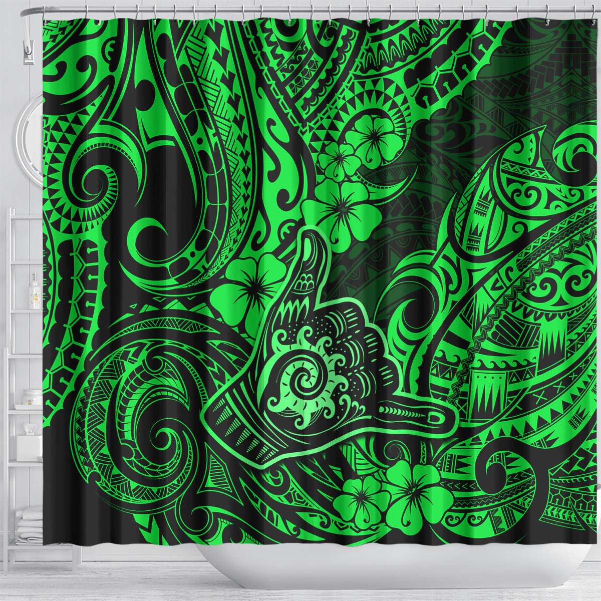 hawaii-shaka-sign-shower-curtain-with-polynesian-hibiscus-green-unique