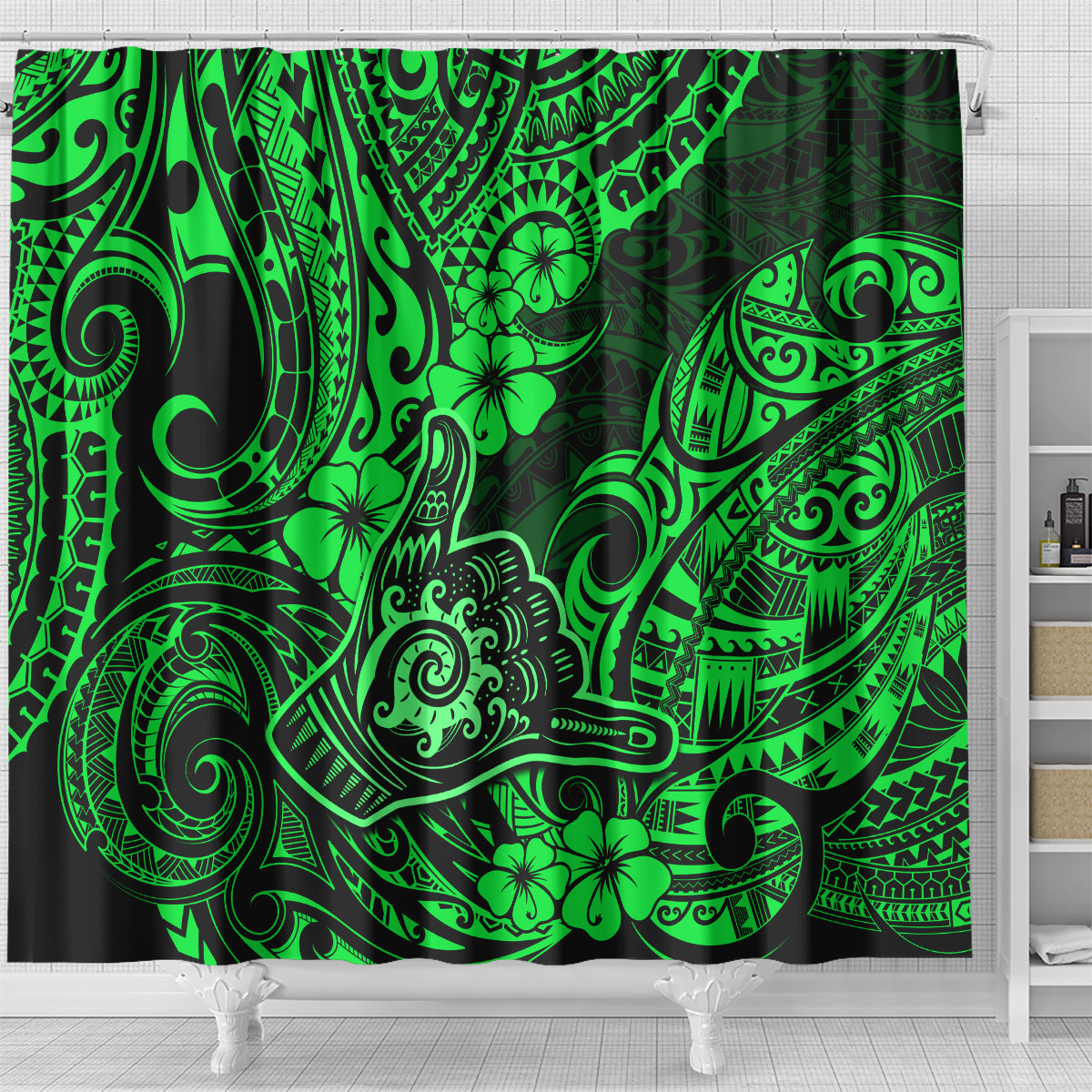 hawaii-shaka-sign-shower-curtain-with-polynesian-hibiscus-green-unique