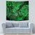 Hawaii Shaka Sign Tapestry With Polynesian Hibiscus Green Unique - Wonder Print Shop