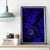 Hawaii Shaka Sign Canvas Wall Art With Polynesian Hibiscus Navy Blue Unique - Wonder Print Shop