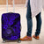 Hawaii Shaka Sign Luggage Cover With Polynesian Hibiscus Navy Blue Unique - Wonder Print Shop