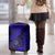 Hawaii Shaka Sign Luggage Cover With Polynesian Hibiscus Navy Blue Unique - Wonder Print Shop