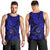 Hawaii Shaka Sign Men Tank Top With Polynesian Hibiscus Navy Blue Unique - Wonder Print Shop
