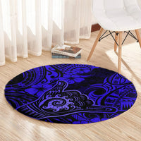 hawaii-shaka-sign-round-carpet-with-polynesian-hibiscus-navy-blue-unique