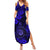 Hawaii Shaka Sign Summer Maxi Dress With Polynesian Hibiscus Navy Blue Unique - Wonder Print Shop