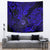 Hawaii Shaka Sign Tapestry With Polynesian Hibiscus Navy Blue Unique - Wonder Print Shop