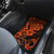 Hawaii Shaka Sign Car Mats With Polynesian Hibiscus Orange Unique - Wonder Print Shop