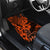 Hawaii Shaka Sign Car Mats With Polynesian Hibiscus Orange Unique - Wonder Print Shop